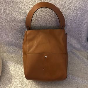 K Carroll Square tote Camel color
